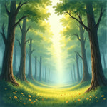 Sunlit Forest Serenity