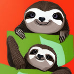 Cute sloth kawaii illustration copy