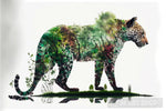 Jaguar Shaped Jungle Abstract Ai Art