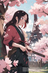 Japanese Style Paris Ai Painting