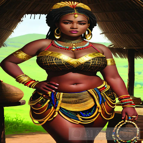 Jaruma Gimbiya Warrior Princess Portrait Ai Art