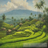 Jatiluwih Terraced Rice Landscape Ai Art