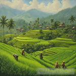 Jatiluwih Terraced Rice Landscape Ai Art