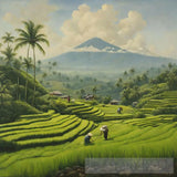 Jatiluwih Terraced Rice Landscape Ai Art