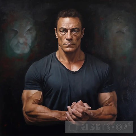 Jean Claude Van Damme Oil Painting Ai Painting