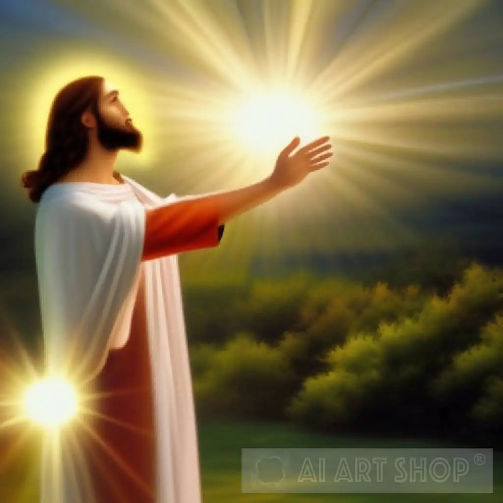 Jesus Praying To The Father Portrait Ai Art