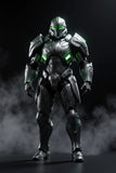 “Neon Sentinel: Futuristic Armored Warrior”