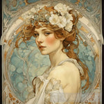 Jolie Mariée À La Façon De Alphonse Mucha Ai Artwork