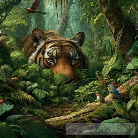Jungle Ambush Nature Ai Art