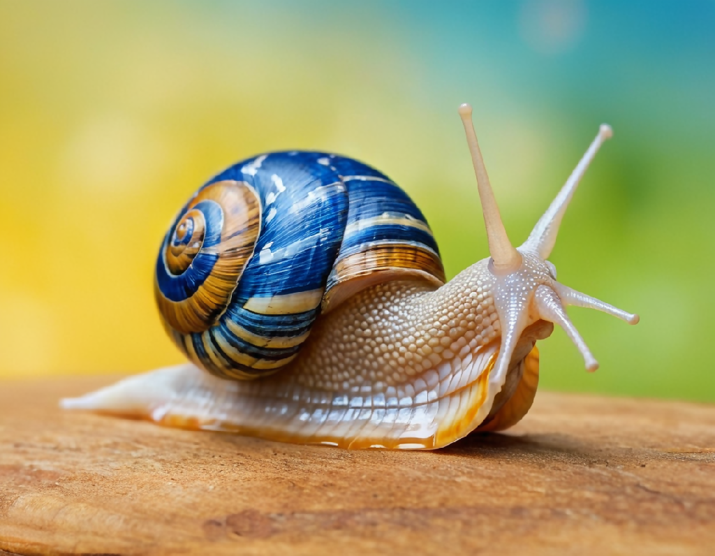 The Snail with a Beautiful Shell - This captivating AI-generated ar...