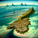 Kaleidoscopic Cityscape Landscape Ai Art