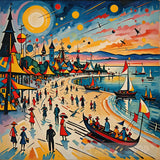 Kandinsky’s Beach Abstract Ai Art