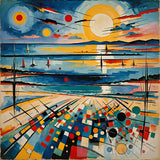 Kandinsky’s Beach Abstract Ai Art