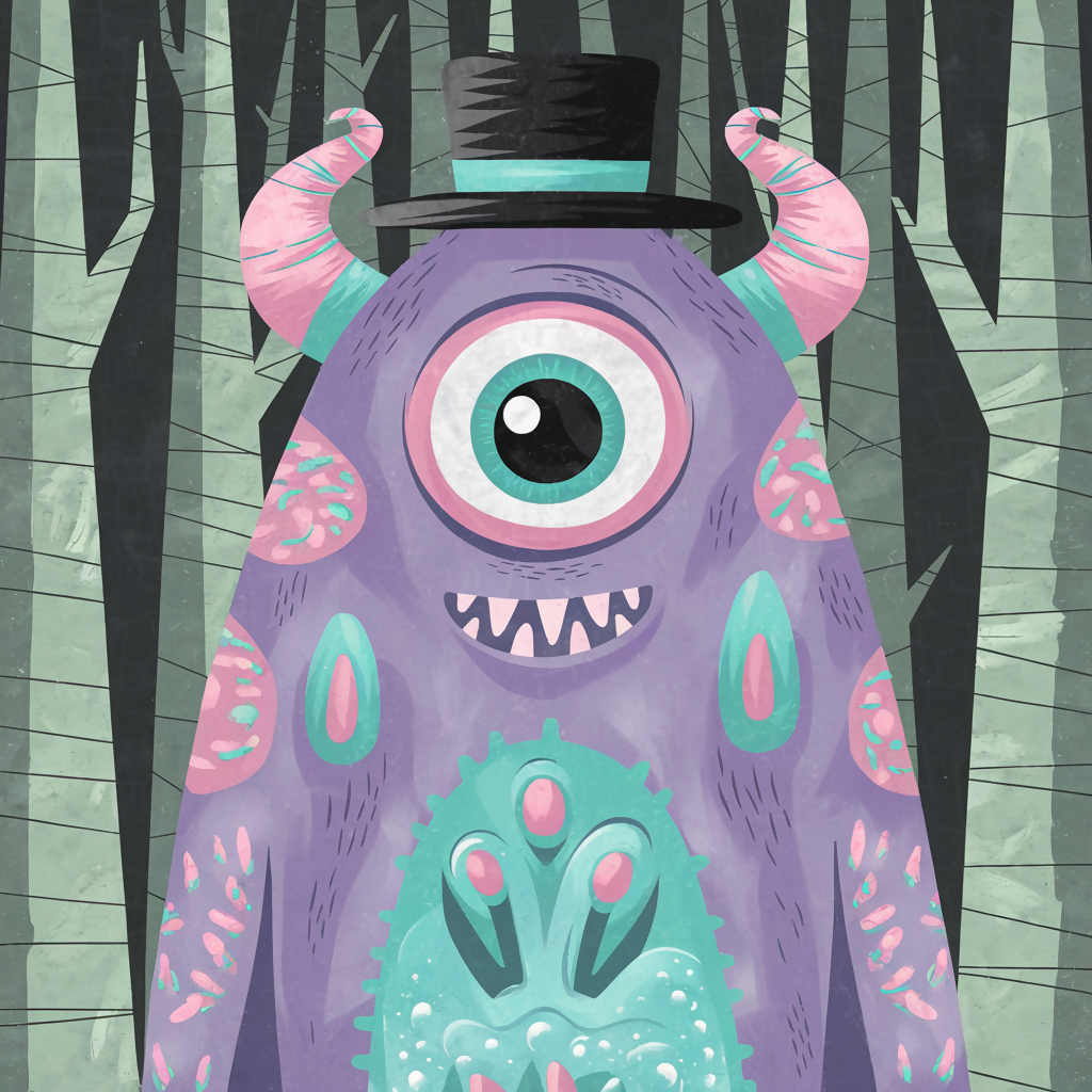 Pastel Goth Cute Monster art
