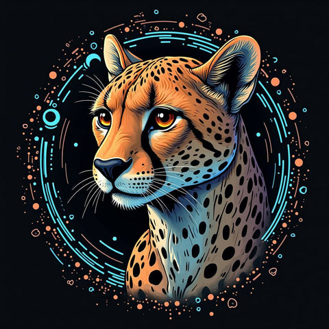 Futuristic Cheetah Art