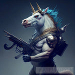 Kickass Unicorn Surrealism Ai Art