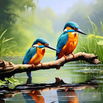 Kingfisher Bird Ai Artwork