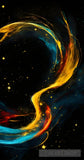 كلب شجاع يقفز على النار Ai Painting