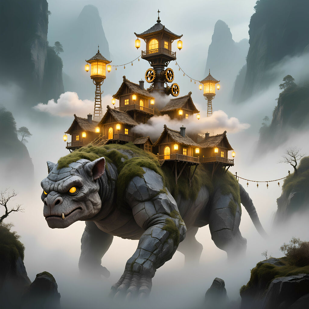 Shelltown on the Back of a Giant Beast