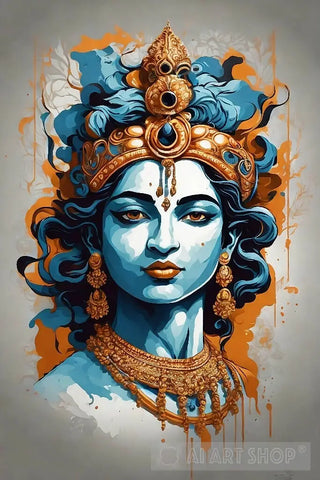 Krishna Portait Ai Painting