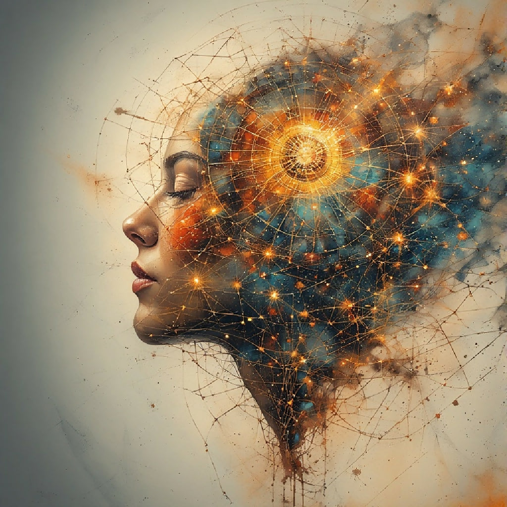 surreal portrait, neural network art, cosmic intelligence, digital ...