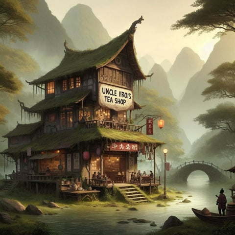 AI bing uncle iroh tea shop sign