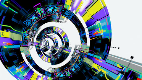 Abstract Digital Technology Circuitry Interface