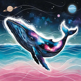 Cosmic Whale: Abstract Art in a Galactic Ocean