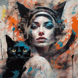 La Femme Chatte Series Ai Painting