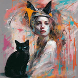 La Femme Chatte Series Ai Painting