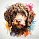 Labradoodle Face Dog Animal Ai Art