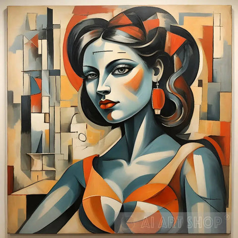 Lady Painting Abstract Art Ai