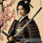 Lady Samurai With Katana Ai Artwork