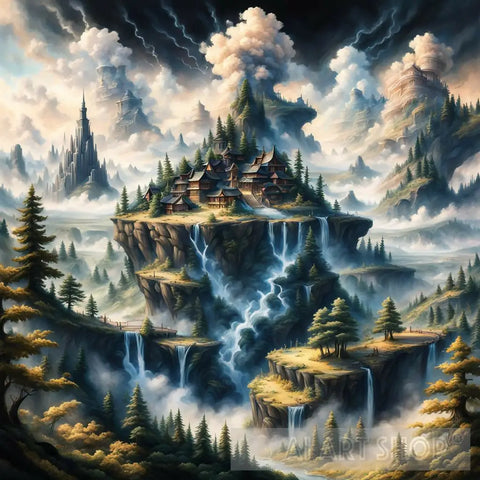 Landscape Formed Entirely From Smoke Ai Artwork