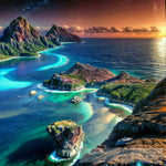 Landscape Nature Sea Mountain Sky Beauty Nature Ai Art