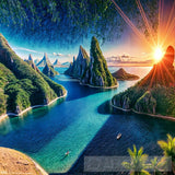 Landscape Nature Sea Mountain Sky Beauty Nature Ai Art