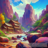 Landscape Of Valley Rocks Ai Artwork