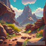 Landscape Of Valley Rocks Ai Artwork
