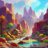Landscape Of Valley Rocks Ai Artwork
