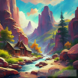 Landscape Of Valley Rocks Ai Artwork