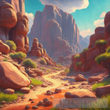 Landscape Of Valley Rocks Ai Artwork
