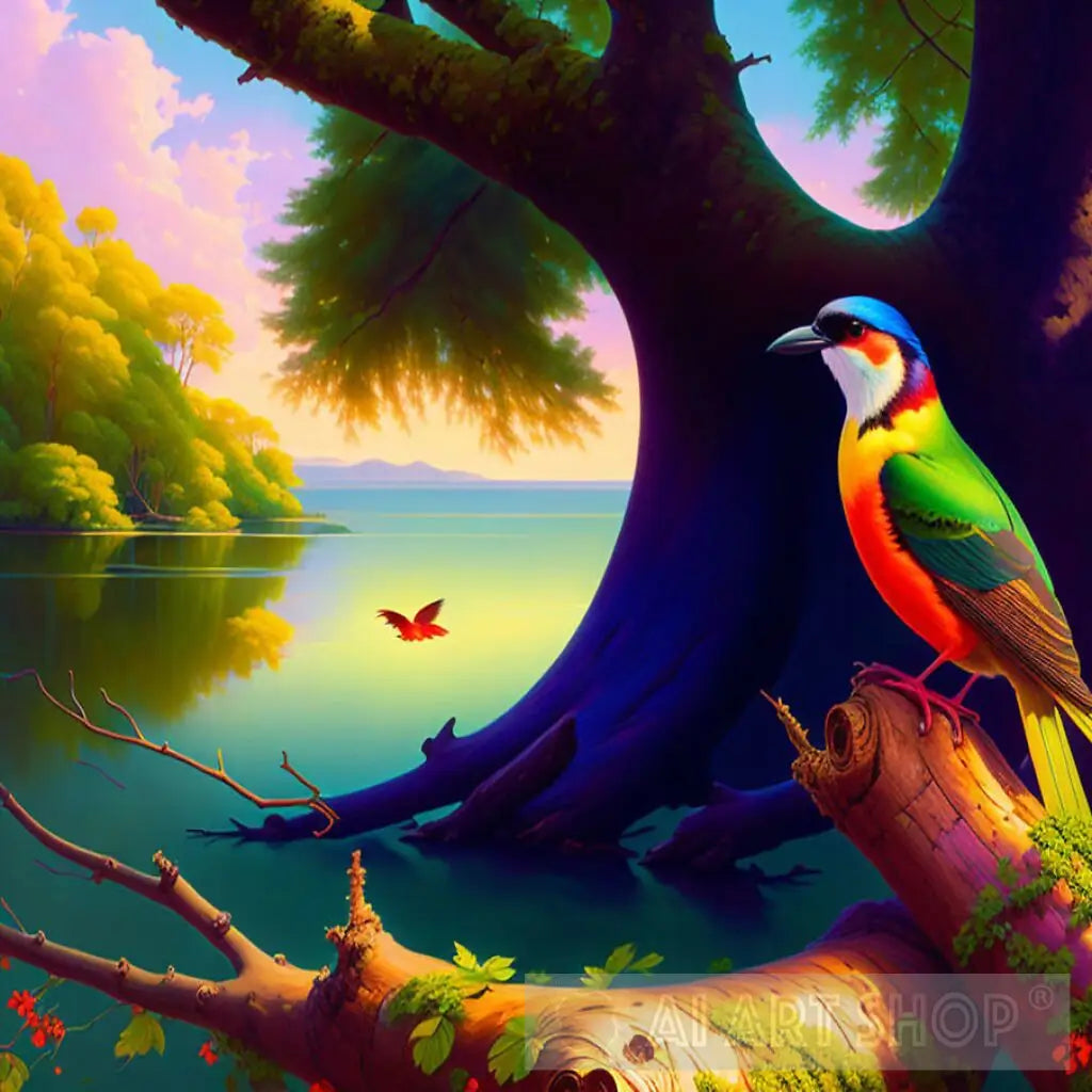 Landscapes with birds