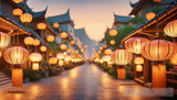 Lantern Festival Night In A Historical Town Landscape Ai Art