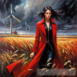 Laura And Windmills Portrait Ai Art