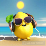 Lemon On Holiday Ai Artwork