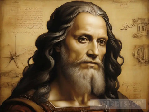 Leonardo Davinci 2 Portrait Ai Art