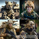 Leopard Soldier Animal Ai Art