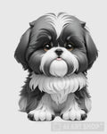 Lhapso-Apso Puppy Dog Ai Artwork