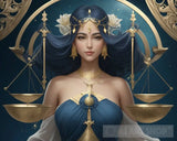 Libra - ’Harmony In Hues’ Abstract Ai Art