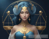 Libra - ’Harmony In Hues’ Abstract Ai Art